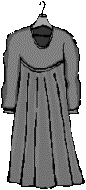Drawing of a dress hanging on a hanger